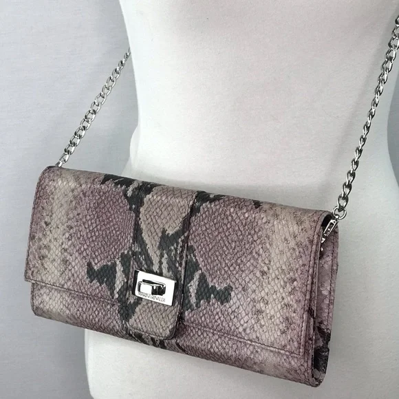 Marina Rinaldi Snakeskin Crossbody Clutch Bag - Picture 3 of 15
